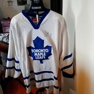 Hockey Jersey Signed By Wendell Clark & Tie Domi